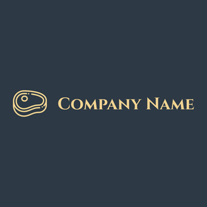 Meat logo on a Licorice background - Nourriture & Boisson