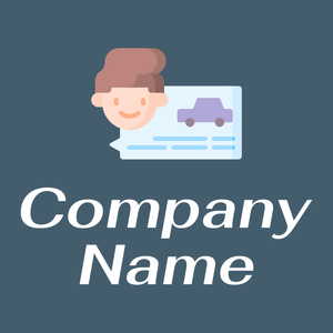 Car licence logo on a grey background - Automobile & Véhicule