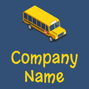 School bus logo on a blue background - Automobiles & Vehículos