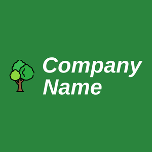 Tree logo on a Sea Green background - Milieu & Ecologie