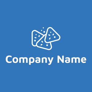 Nachos logo on a Curious Blue background - Alimentos & Bebidas