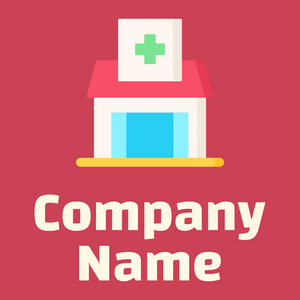 Health clinic logo on a Mandy background - Medical & Farmacia