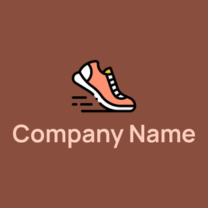 Jogging logo on a Mule Fawn background - Domaine sportif