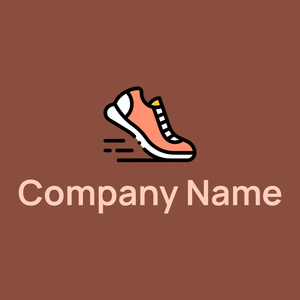 Jogging logo on a Mule Fawn background - Esportes