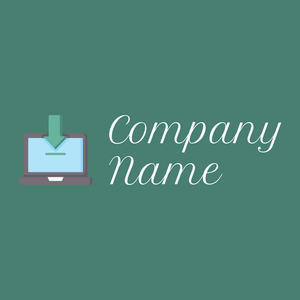 Columbia Blue Download on a Dark Green Copper background - Tecnologia