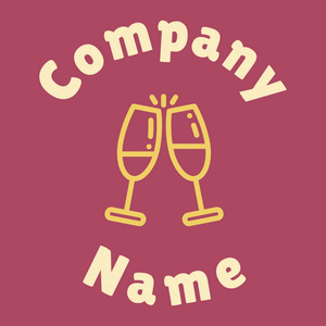 Champagne glass on a Hippie Pink background - Jeux & Loisirs