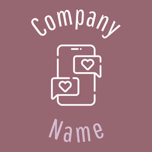 Chat logo on a Mauve Taupe background - Comunicazioni