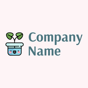 Plant pot logo on a Lavender Blush background - Fiori