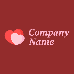 Love logo on a Guardsman Red background - Abstrait