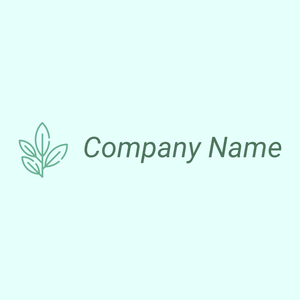 Green tea logo on a Light Cyan background - Cibo & Bevande