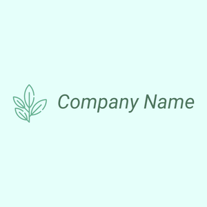 Green tea logo on a Light Cyan background - Eten & Drinken