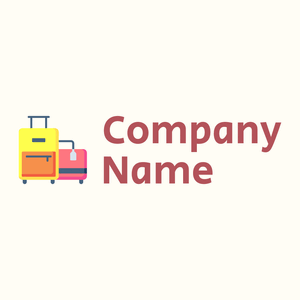 Suitcases logo on a Floral White background - Voyage & Hotel