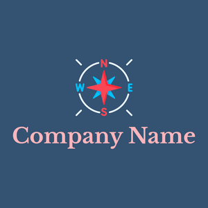 Sunset Orange Compass on a Blumine background - Tecnología