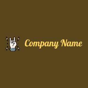 Rock logo on a Dark Brown background - Arte & Intrattenimento