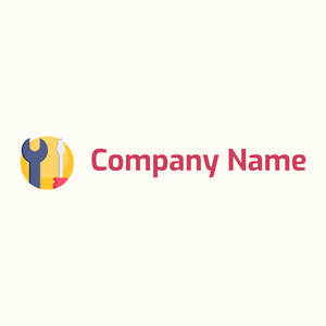 Tools logo on a Floral White background - Bau & Werkzeuge