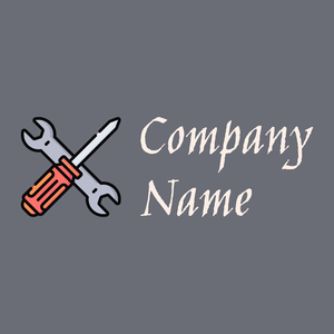 Service logo on a Raven background - Costruzioni & Strumenti