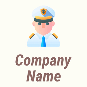 Marine logo on a Floral White background - Dieren/huisdieren