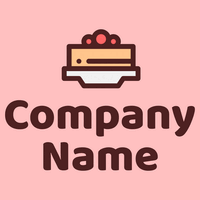 Logo pastel rosa - Alimentos & Bebidas Logotipo