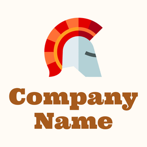 Helmet logo on a Floral White background - Abstrato