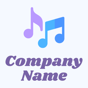 Music notes logo on a Blue background - Arte & Intrattenimento
