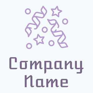 Confetti logo on a Alice Blue background - Abstrait