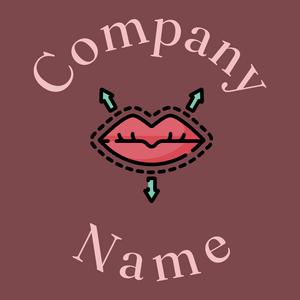 Lips logo on a Solid Pink background - Mode & Schönheit
