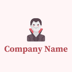 Vampire logo on a Snow background - Abstracto
