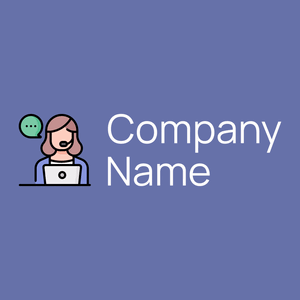 Customer service logo on a Chetwode Blue background - Empresa & Consultantes