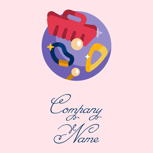 Hair accessories logo on a light pink background - Mode & Beauté
