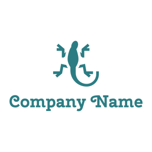 Lizard logo on a White background - Animali & Cuccioli