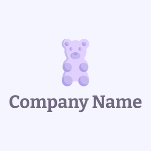 Lavender Blue Gummy bear on a Ghost White background - Animals & Pets