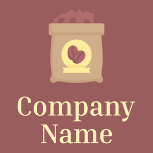 Coffee bag logo on a Dark Chestnut background - Nourriture & Boisson