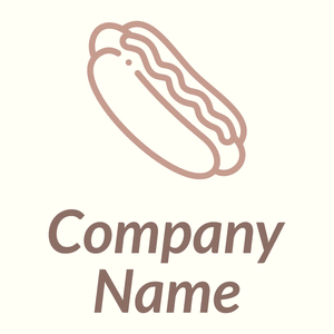 Hot dog logo on a Ivory background - Food & Drink