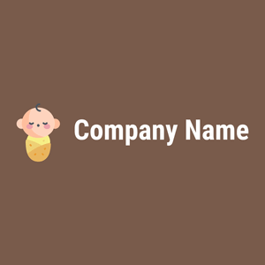 Baby logo on a Tobacco Brown background - Enfant & Garderie
