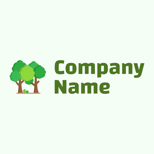 Forest on a Honeydew background - Domaine de l'agriculture