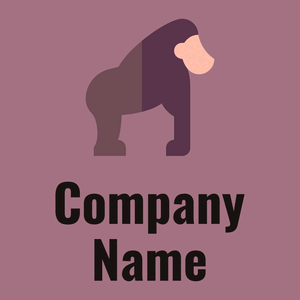 Gorilla logo on a Turkish Rose background - Animales & Animales de compañía