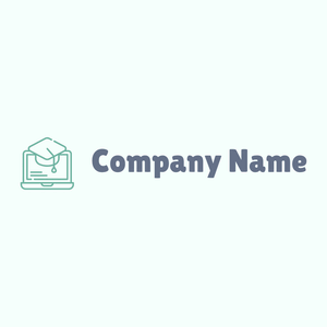 Online learning logo on a Mint Cream background - Computer