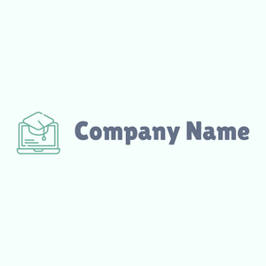 Online learning logo on a Mint Cream background - Computadora