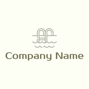 Swimming pool logo on a Ivory background - Juegos & Entretenimiento