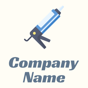 Caulking gun logo on a white background - Limpeza & Manutenção