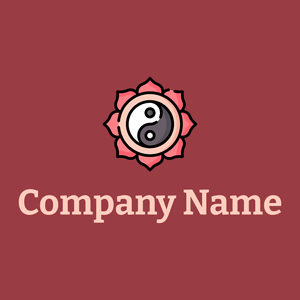 Buddhism logo on a Mexican Red background - Abstrait