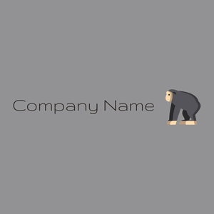 Chimpanzee on a Grey Suit background - Animales & Animales de compañía