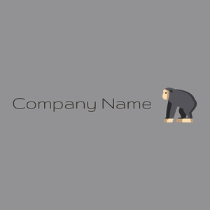 Chimpanzee on a Grey Suit background - Tiere & Haustiere