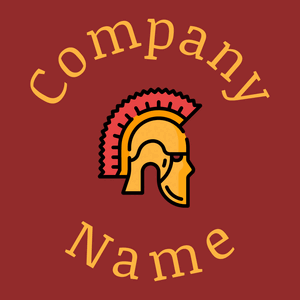Helmet logo on a Bright Red background - Abstracto