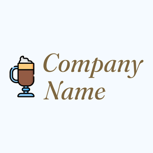 Cappuccino logo on a Alice Blue background - Food & Drink
