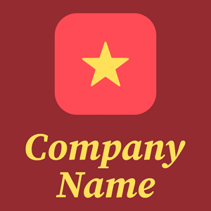 Vietnam logo on a Bright Red background - Abstrakt
