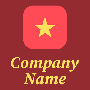Vietnam logo on a Bright Red background - Abstrait