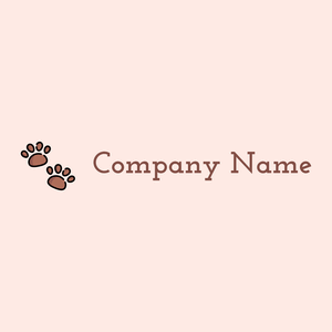 Pawprints on a Misty Rose background - Animais e Pets