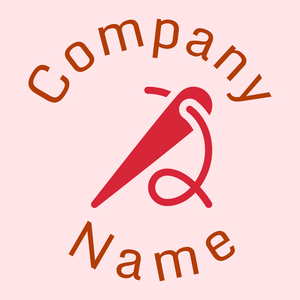 Needle logo on a Misty Rose background - Moda & Belleza