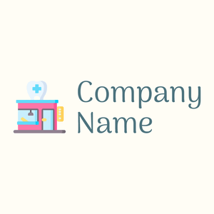 Dental clinic logo on a Floral White background - Medicina & Farmacia